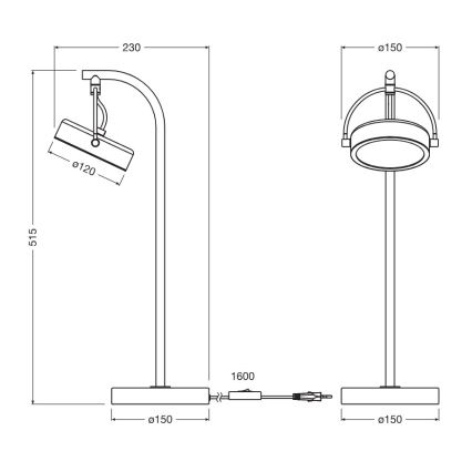 Osram - LED Stolná lampa DECOR PUCK LED/11W/230V CRI 90 čierna