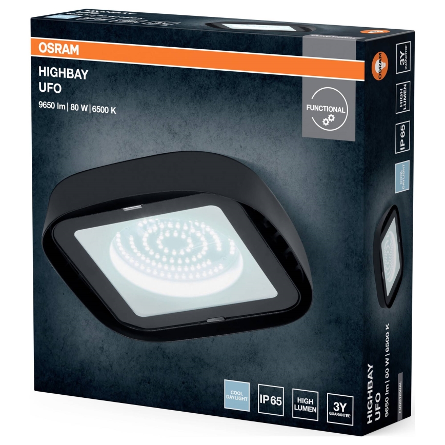 Osram - LED stropné priemyselné svietidlo HIGHBAY LED/80W/230V 6500K 23x23 cm IP65