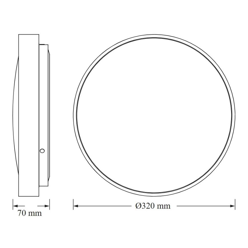 Osram - LED stropné svietidlo CEILING LUXO LED/18W/230V pr. 32 cm čierne