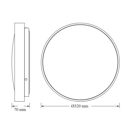 Osram - LED stropné svietidlo so senzorom súmraku CEILING LUXO LED/18W/230V pr. 32 cm strieborné