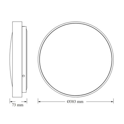 Osram - LED stropné svietidlo CEILING LUXO LED/24W/230V pr. 38 cm strieborné