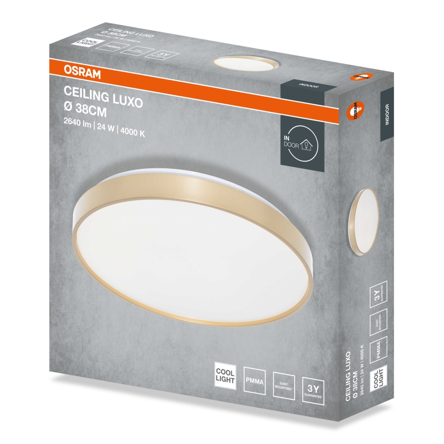 Osram - LED stropné svietidlo CEILING LUXO LED/24W/230V pr. 38 cm zlaté