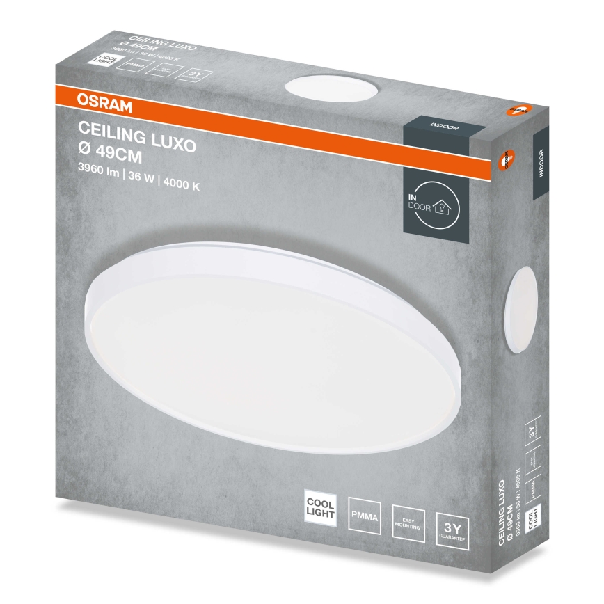 Osram - LED stropné svietidlo CEILING LUXO LED/36 W/230 V, priemer 49 cm, biela