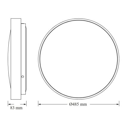 Osram - LED stropné svietidlo CEILING LUXO LED/36 W/230 V, priemer 49 cm, biela