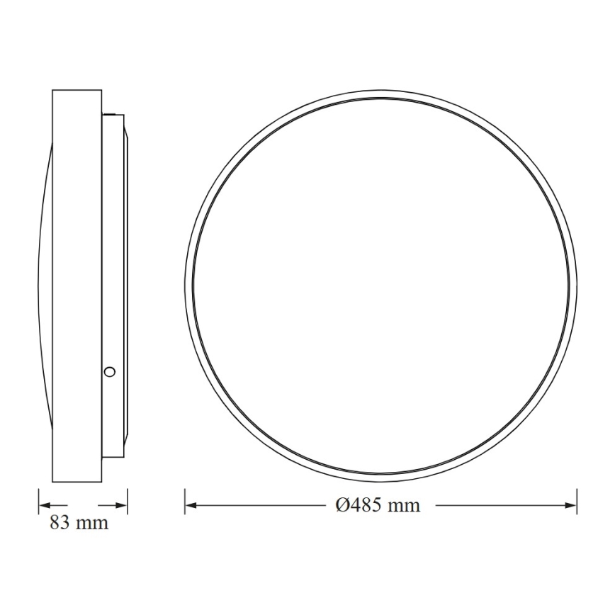 Osram - LED stropné svietidlo CEILING LUXO LED/36W/230V pr. 49 cm čierne