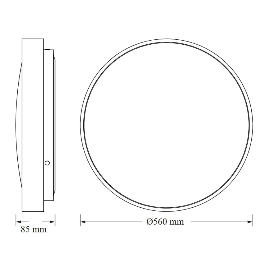Osram - LED Stropné svietidlo CEILING LUXO LED/60W/230V pr. 56 cm strieborná