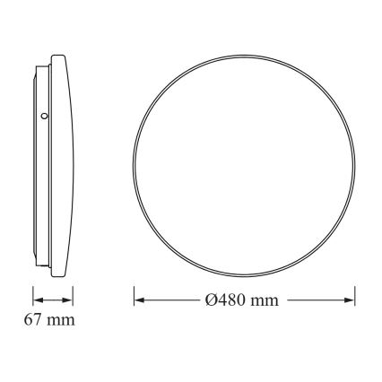 Osram - LED stropné svietidlo CEILING ROUND LED/36W/230V 3000K pr. 48 cm biela