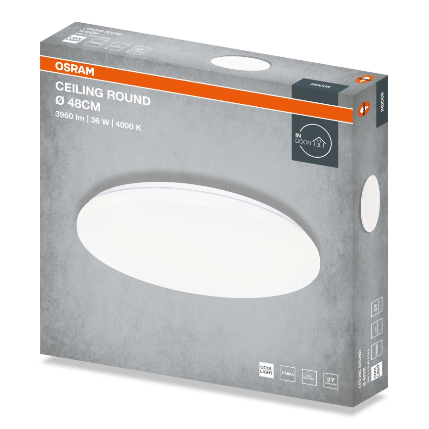 Osram - LED stropné svietidlo CEILING ROUND LED/36W/230V 4000K Ø 48 cm biela