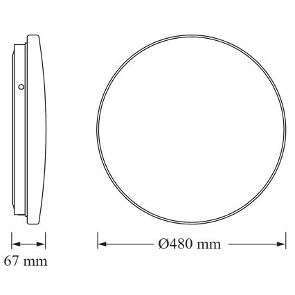 Osram - LED stropné svietidlo CEILING ROUND LED/36W/230V 6500K pr. 48 cm biele