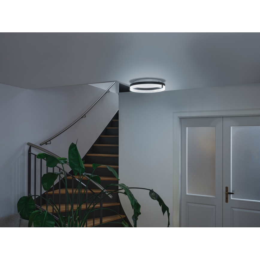Osram - LED stropné svietidlo DECOR CIRCLE, 25 W, 230 V, voľba teploty svetla 3000/4000/6500 K, priemer 40 cm, čierna/biela