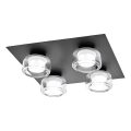 Osram - LED stropné svietidlo do kúpeľne ORBIS FLAME 4xLED/5,5W/230V 3000/4000K IP44 čierne