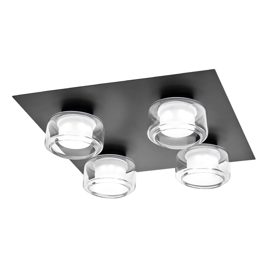 Osram - LED stropné svietidlo do kúpeľne ORBIS FLAME 4xLED/5,5W/230V 3000/4000K IP44 čierne