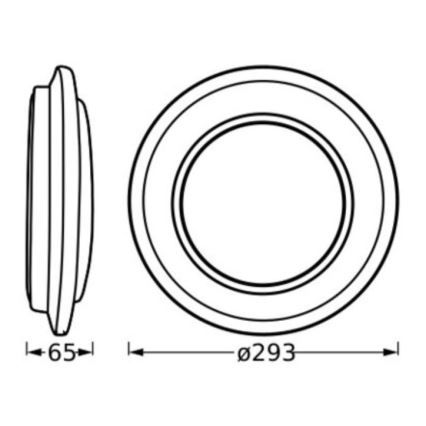 Osram - LED stropné svietidlo ORBIS BERLIN LED/16W/230V pr. 29,3 cm čierna