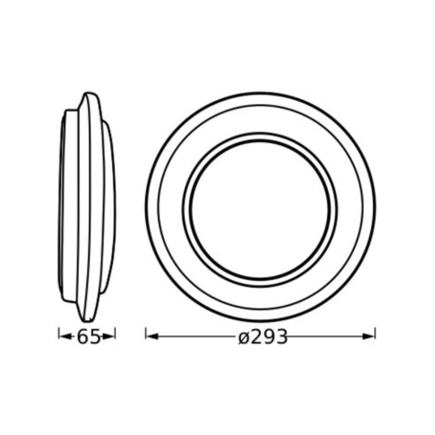 Osram - LED stropné svietidlo ORBIS BERLIN LED/16W/230V pr. 29,3 cm čierna