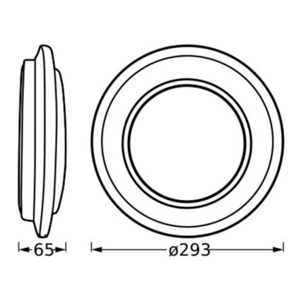 Osram - LED stropné svietidlo ORBIS BERLIN LED/16W/230V pr. 29,3 cm strieborné