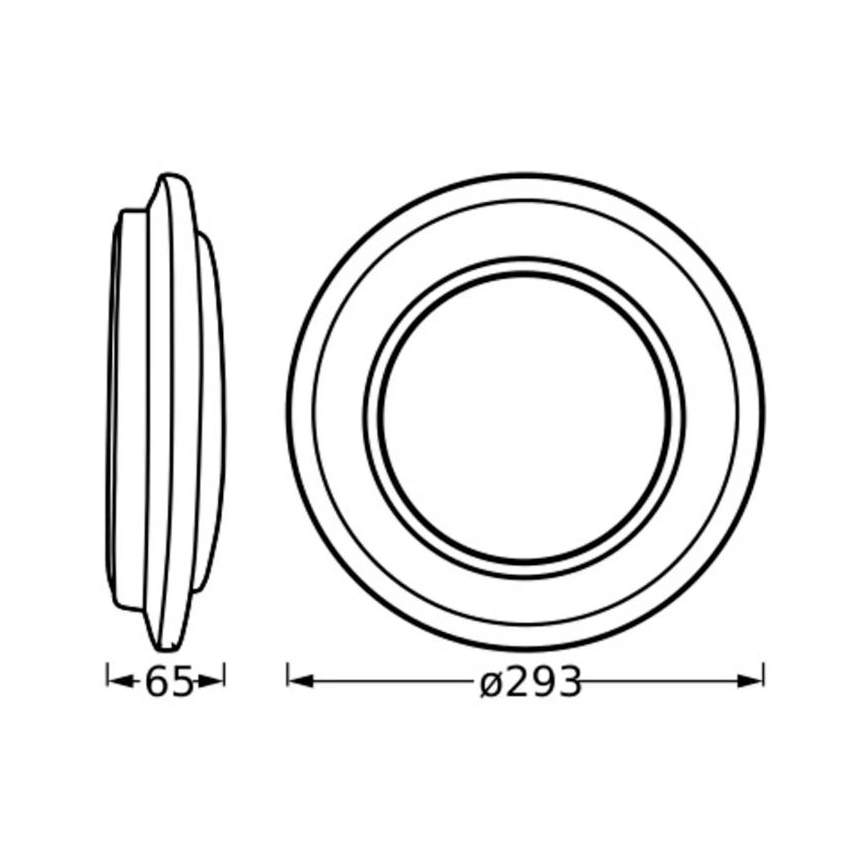 Osram - LED stropné svietidlo ORBIS BERLIN LED/16W/230V pr. 29,3 cm strieborné