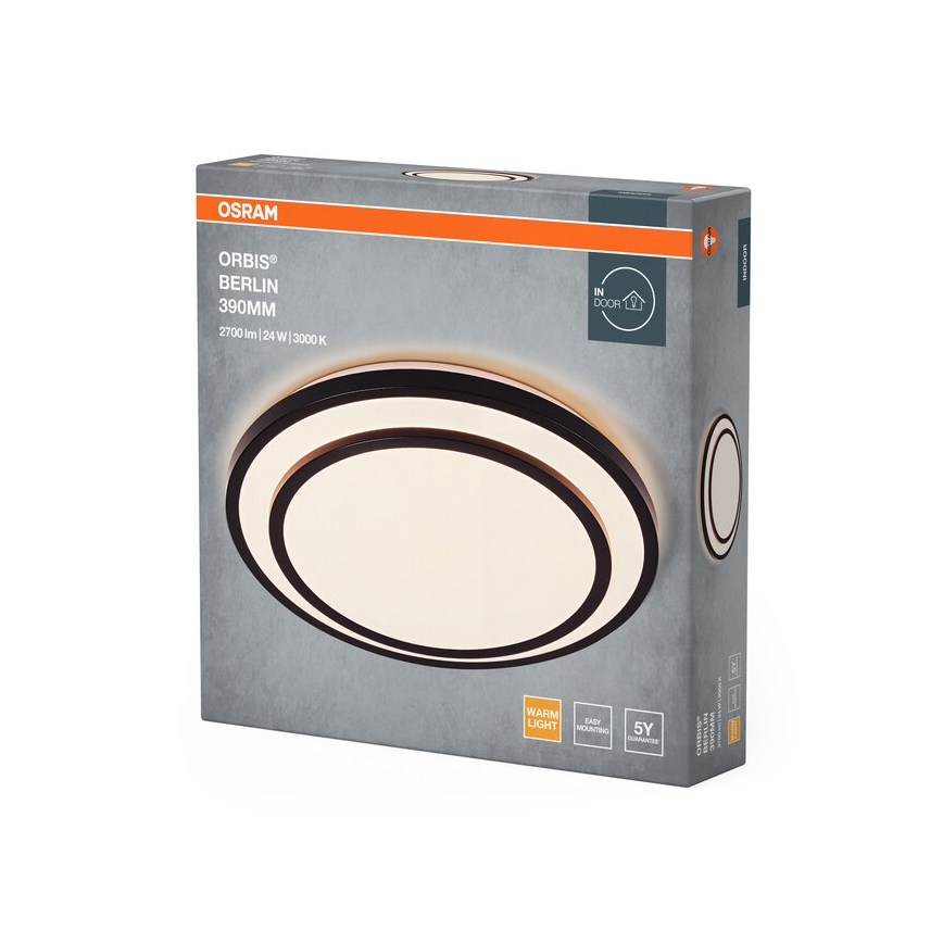 Osram - LED stropné svietidlo ORBIS BERLIN LED/24W/230V pr. 39 cm čierne