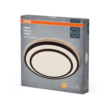 Osram - LED stropné svietidlo ORBIS BERLIN LED/36W/230V pr. 49,2 cm čierne