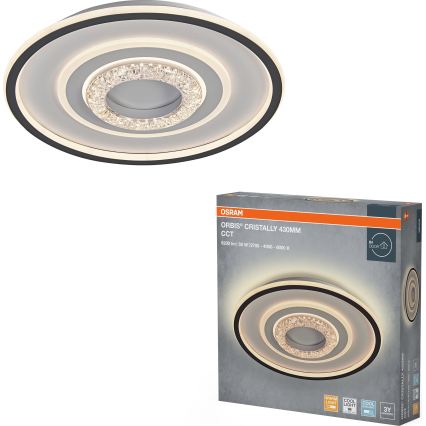 Osram - LED stropné svietidlo ORBIS CRISTALLY LED/50W/230V 2700/4000/6000K pr. 43 cm biela/čierna