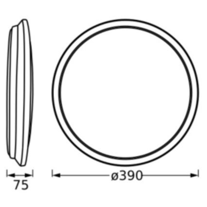 Osram - LED stropné svietidlo ORBIS DUBLIN LED/24W/230V priemer 39 cm strieborné