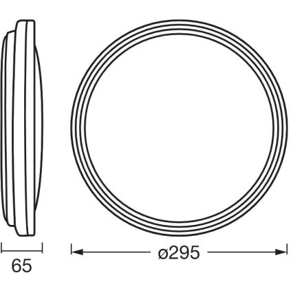 Osram - LED stropné svietidlo ORBIS HELMAN LED/16W/230V priemer 29,5 cm strieborné