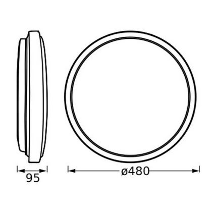 Osram - LED Stropné svietidlo ORBIS LONDON LED/36W/230V pr. 48 cm biele