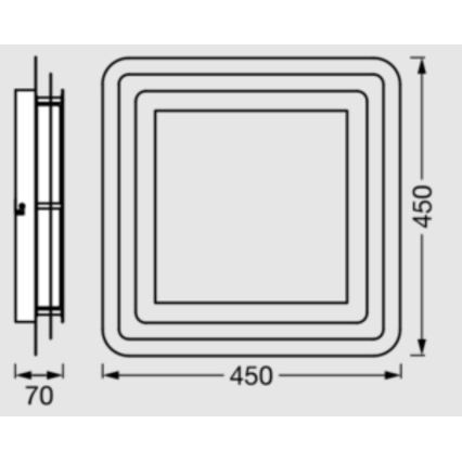 Osram - LED stropné svietidlo ORBIS SPIRAL LED/26W/230V 45x45 cm biela