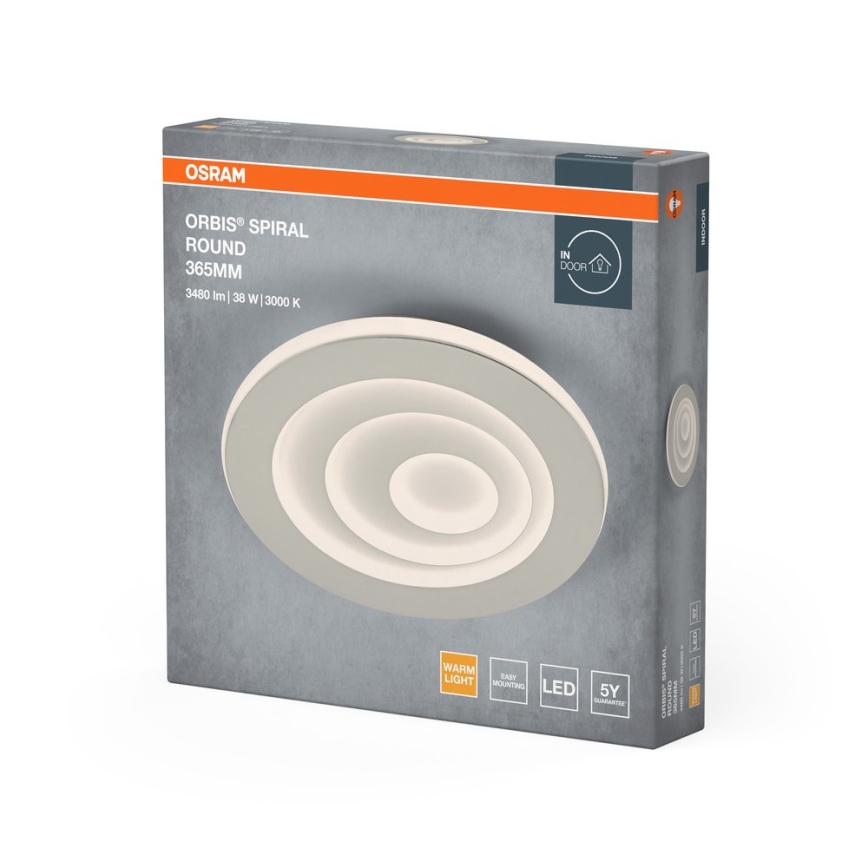 Osram - LED stropné svietidlo ORBIS SPIRAL LED/38W/230V pr. 36,5 cm biele