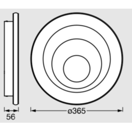 Osram - LED stropné svietidlo ORBIS SPIRAL LED/38W/230V pr. 36,5 cm biele