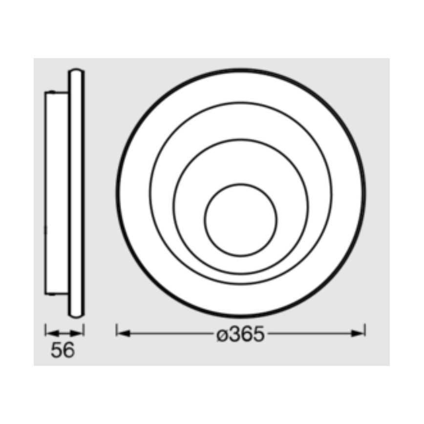 Osram - LED stropné svietidlo ORBIS SPIRAL LED/38W/230V pr. 36,5 cm biele