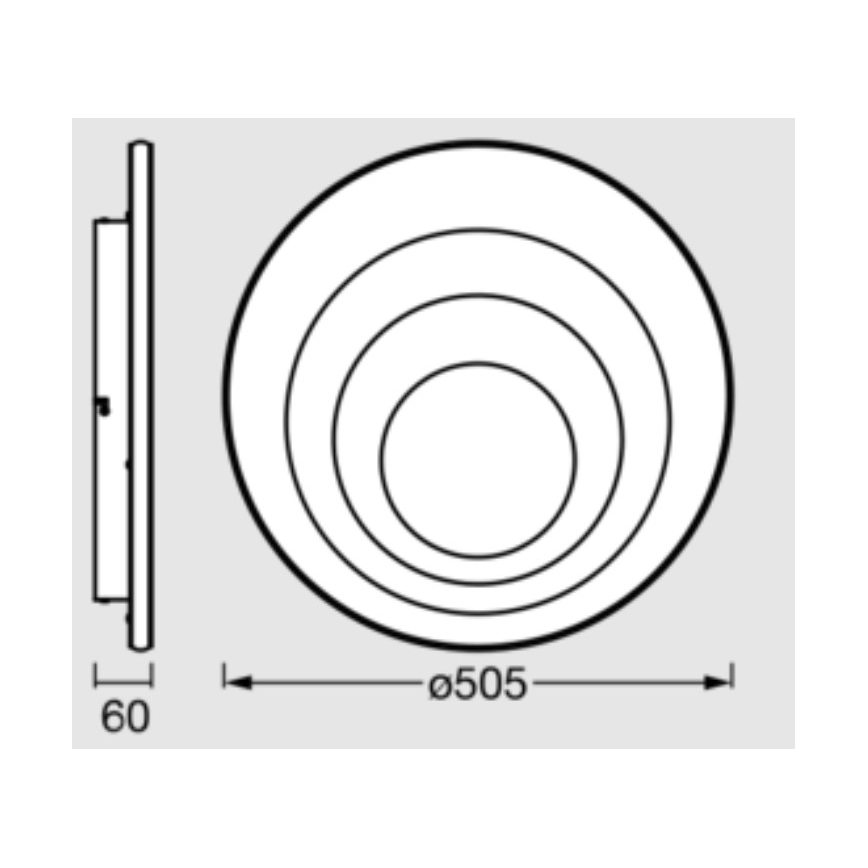 Osram - LED stropné svietidlo ORBIS SPIRAL LED/42W/230V, priemer 50,5 cm, biela
