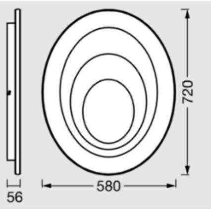 Osram - LED Stropné svietidlo ORBIS SPIRAL LED/63W/230V biela
