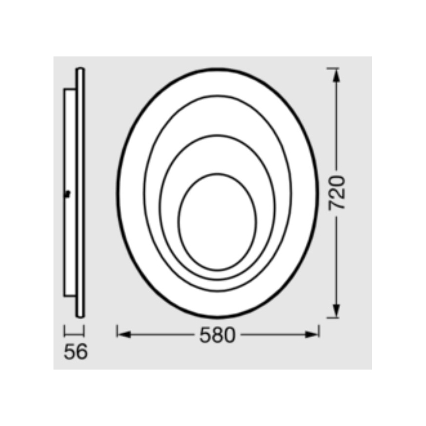 Osram - LED Stropné svietidlo ORBIS SPIRAL LED/63W/230V biela