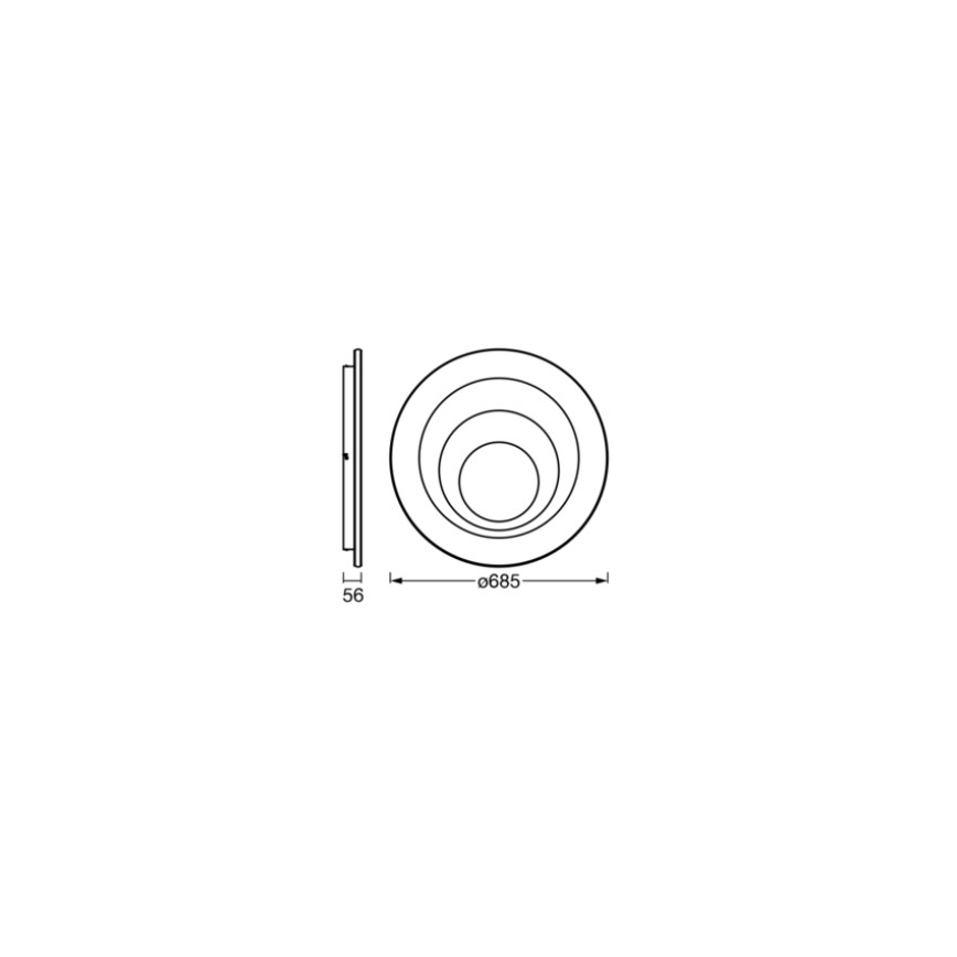 Osram - LED Stropné svietidlo ORBIS SPIRAL LED/63W/230V pr. 68,5 cm