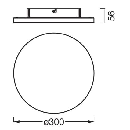 Osram - LED stropné svietidlo PLANON LED/20W/230V 3000K pr. 30 cm biela
