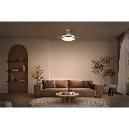 Osram - LED stropné svietidlo s ventilátorom CEILING FAN LED/66W/230V 3000/4000/6500K biele + diaľkové ovládanie