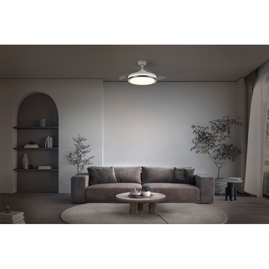 Osram - LED stropné svietidlo s ventilátorom CEILING FAN LED/66W/230V 3000/4000/6500K biele + diaľkové ovládanie