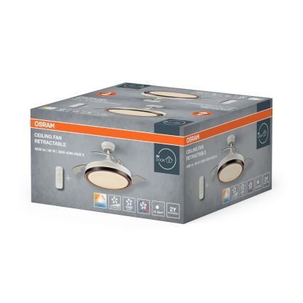 Osram - LED stropné svietidlo s ventilátorom CEILING FAN LED/66W/230V 3000/4000/6500K biele + diaľkové ovládanie