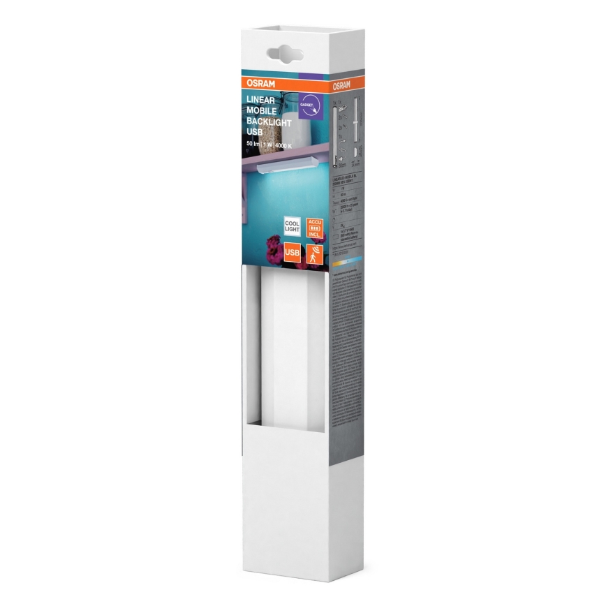 Osram - LED svietidlo pod linku so senzorom MOBILE LED/1W/3,7V 500 mAh 20 cm