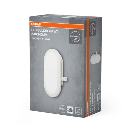 Osram - LED vonkajšie nástenné svietidlo BULKHEAD LED/11W/230V IP54 biela