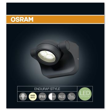 Osram - LED Vonkajšie nástenné svietidlo ENDURA LED/6W /230V IP44 čierna 