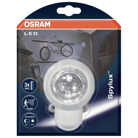 Osram - LED Vonkajšie nástenné svietidlo so senzorom SPYLUX 1xLED/0,3W/4,5V