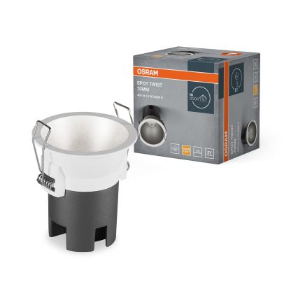 Osram - LED zapustené svietidlo SPOT TWIST LED/5W/230V 3000K pr. 7 cm biela/strieborná