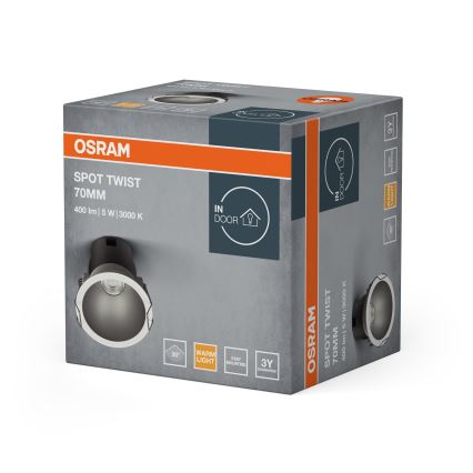 Osram - LED zapustené svietidlo SPOT TWIST LED/5W/230V 3000K pr. 7 cm biela/strieborná