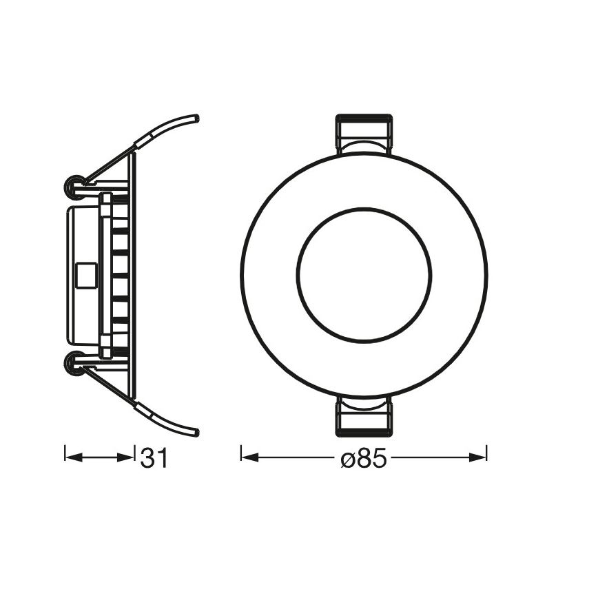 Osram - LED zapustené svietidlo SLIM LED/4,5W/230V 6500K