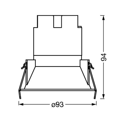 Osram - LED podhľadové svietidlo SPOT TWIST LED/10W/230V 4000K pr. 9,3 cm biela/čierna
