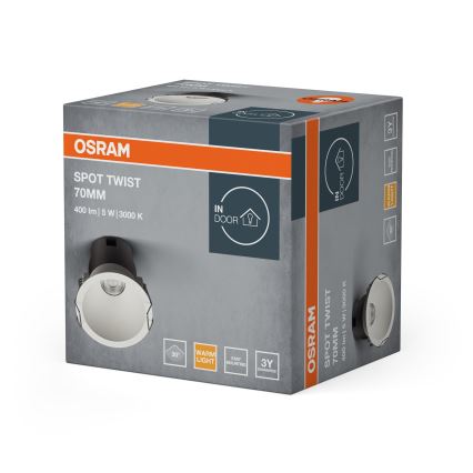 Osram - LED zapustené svietidlo SPOT TWIST LED/5W/230V 3000K, priemer 7 cm, biele