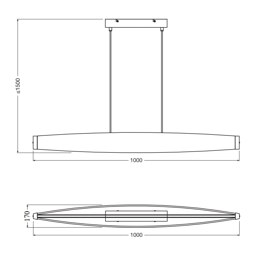 Osram - LED závesný luster na lanku DECOR FLAT LED/23W/230V, sivý