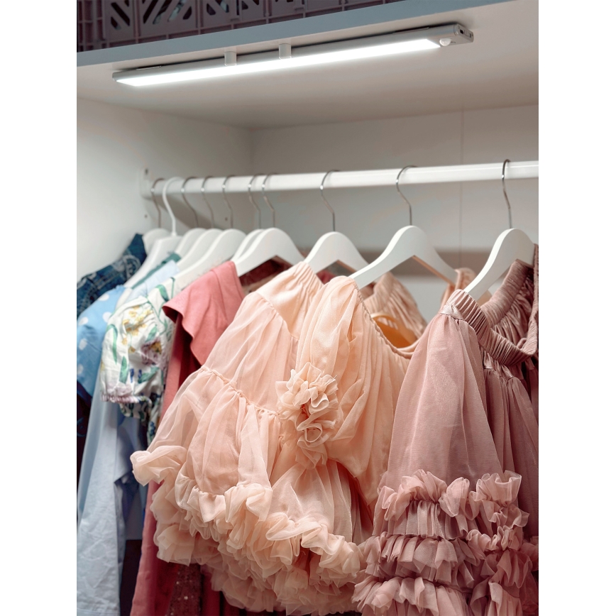 Osram - LED podlinkové svietidlo s pohybovým a súmrakovým senzorom LINEAR LED/4W/3,7V 1500 mAh 3000/4000/6500K 60 cm sivá