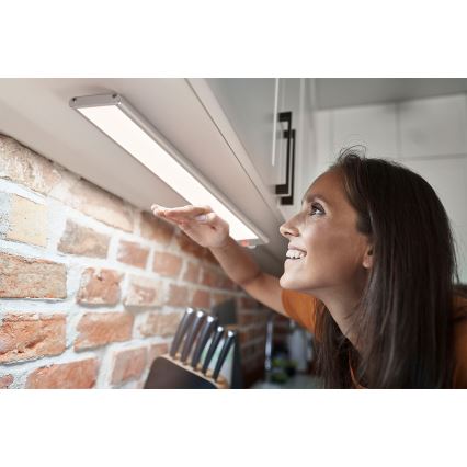 Osram - LED podlinkové svietidlo s pohybovým a súmrakovým senzorom LINEAR LED/4W/3,7V 1500 mAh 3000/4000/6500K 60 cm sivá